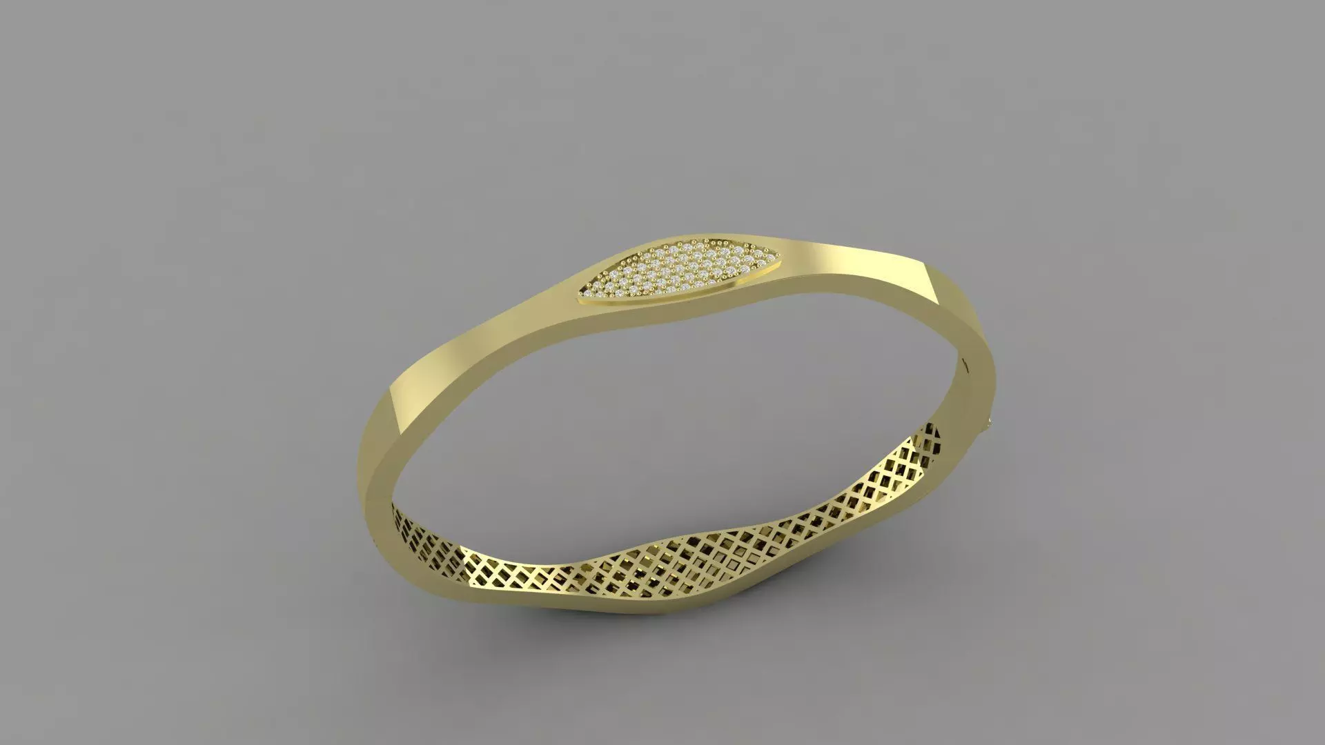 modern geometric bracelet 3d model- Elegant jewelry desing 3D print model