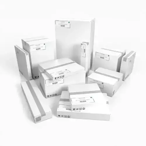 Complete White Cardboard box Collection -Rigged and Customizable