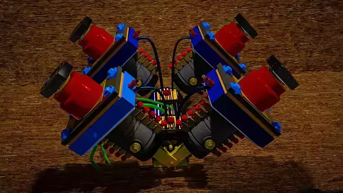 futuristic mechanical Engine