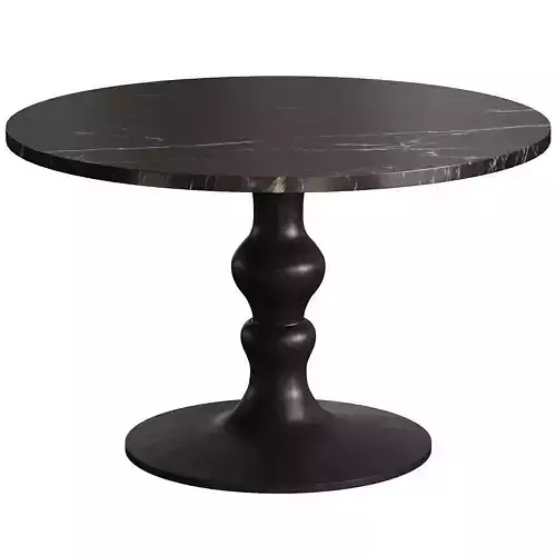 Camilla French Country Round Dining Table Low-poly 3D model