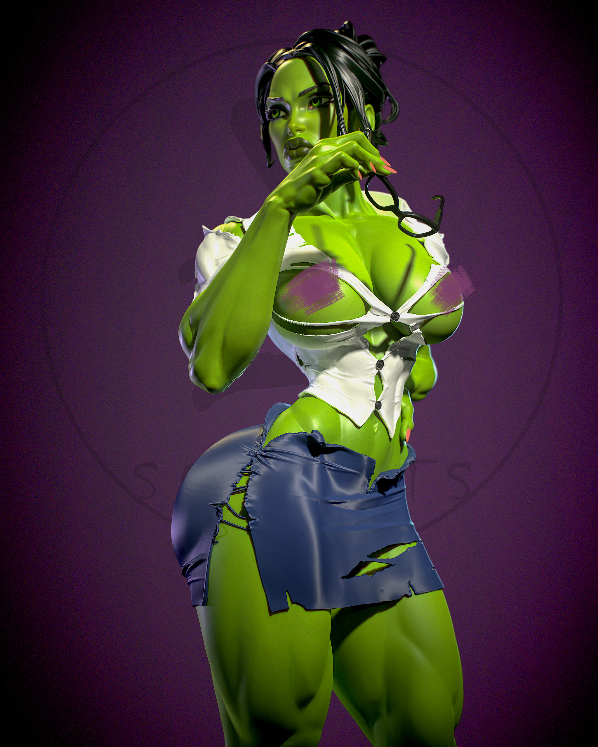 She-Hulk with NSFW 3D print model_9