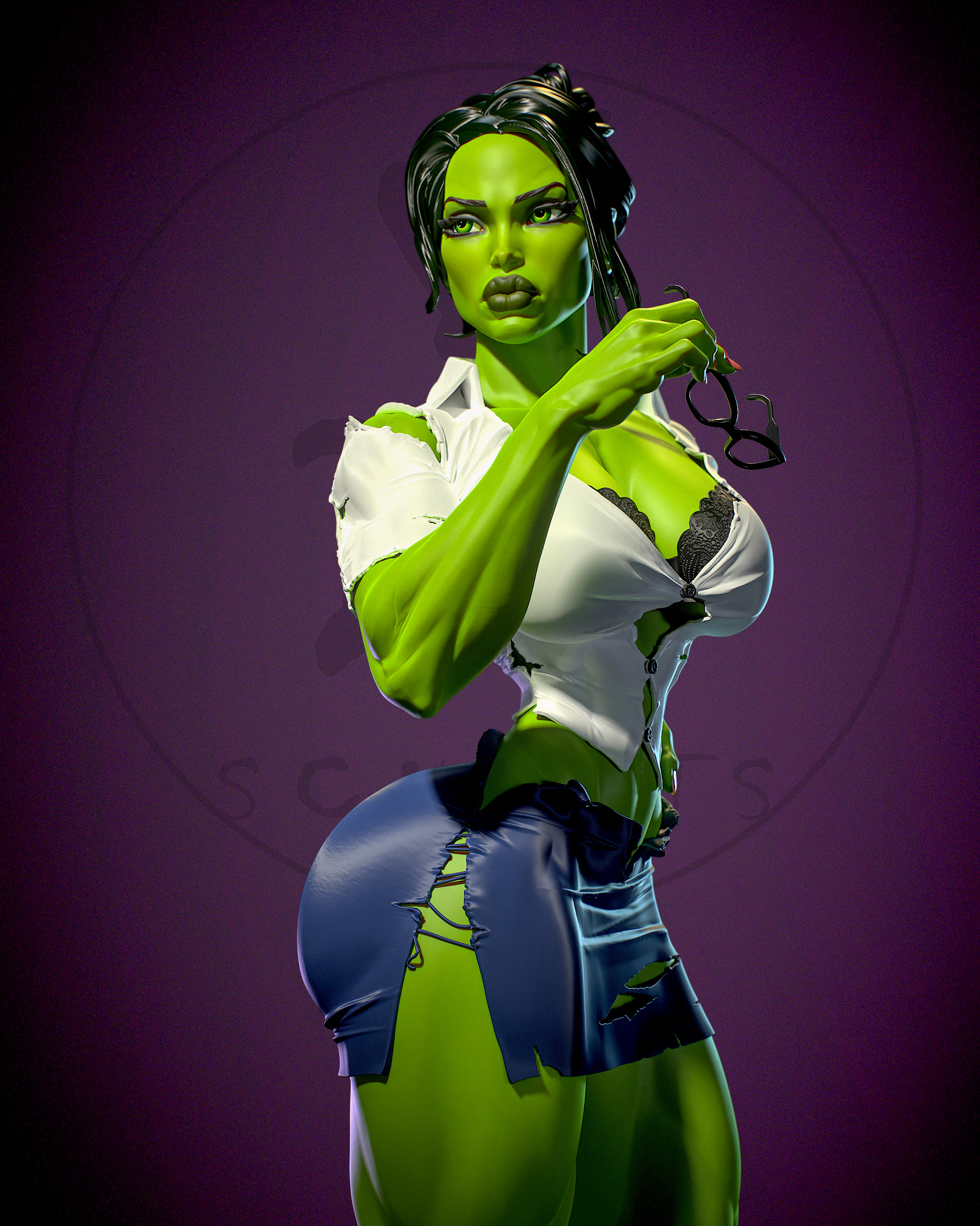 She-Hulk with NSFW 3D print model_7