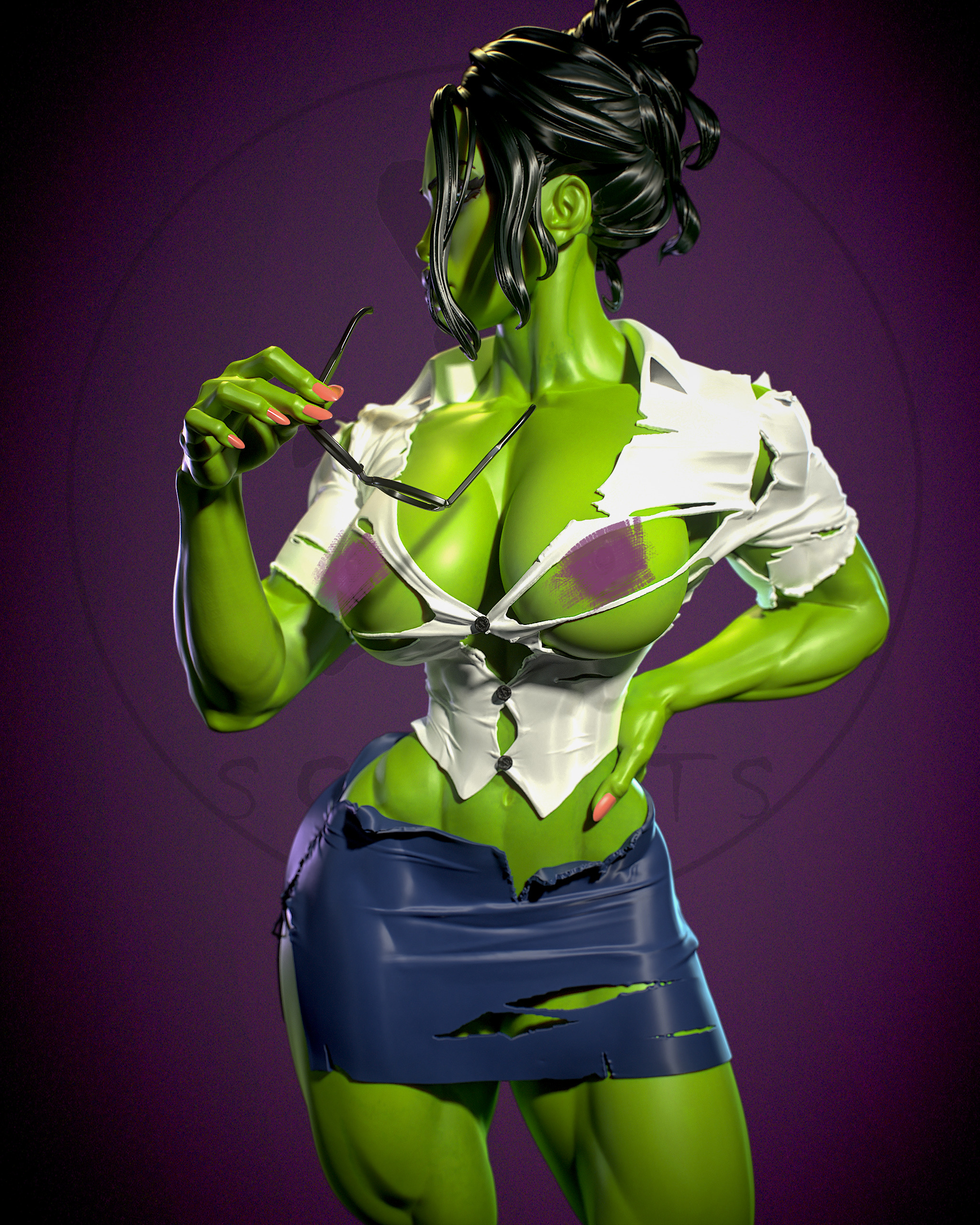 She-Hulk with NSFW 3D print model_8