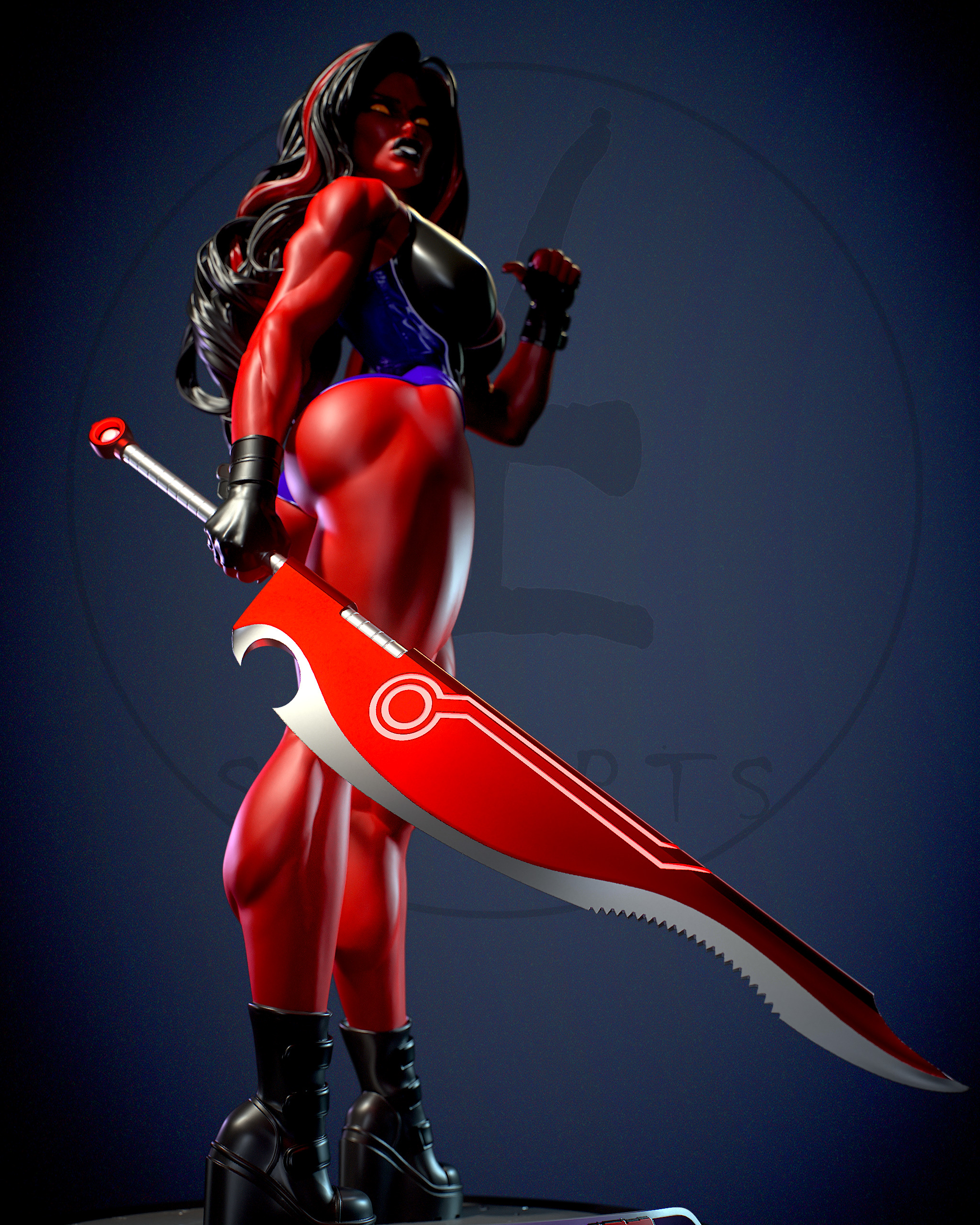 She-Hulk with NSFW 3D print model_16