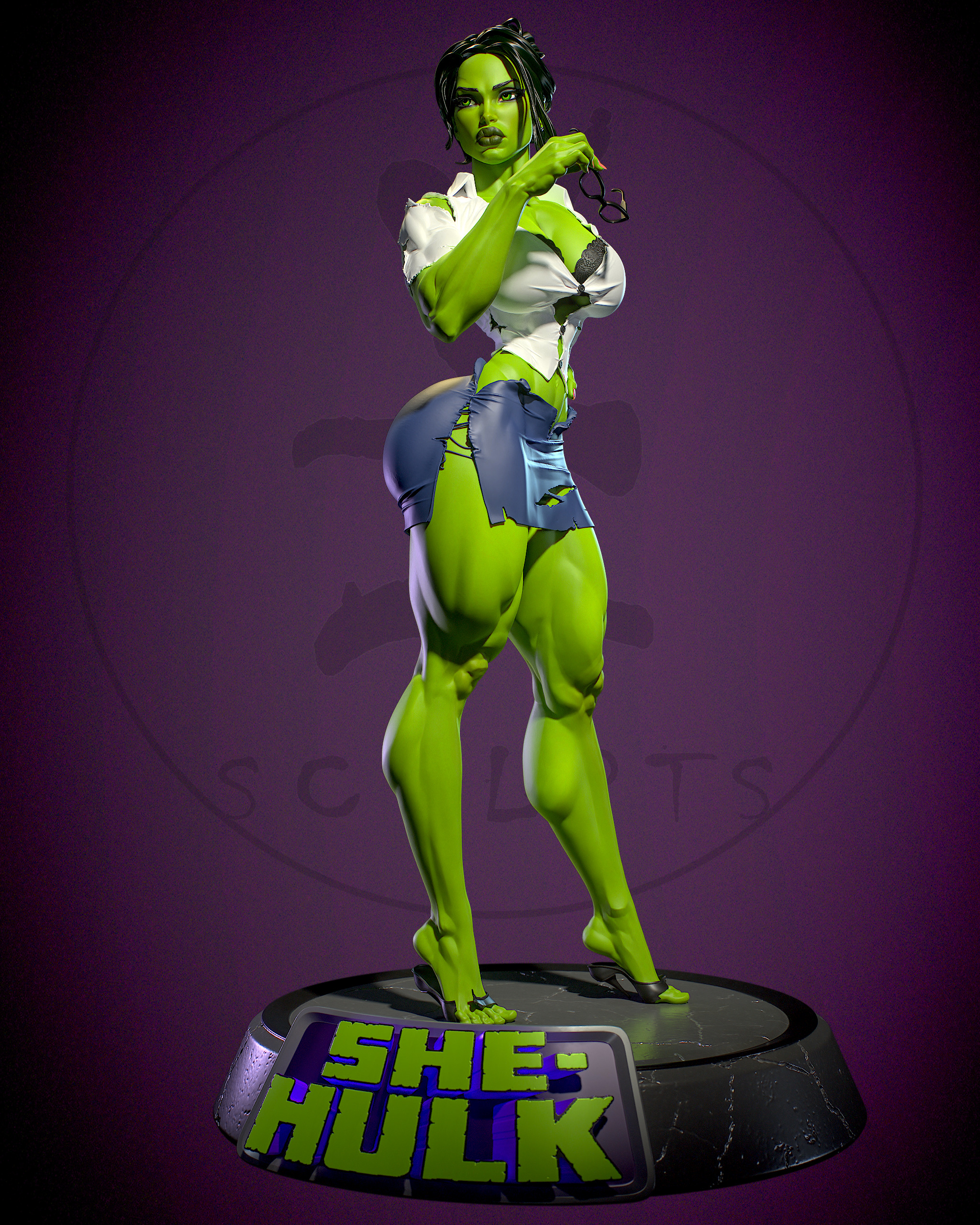 She-Hulk with NSFW 3D print model_2