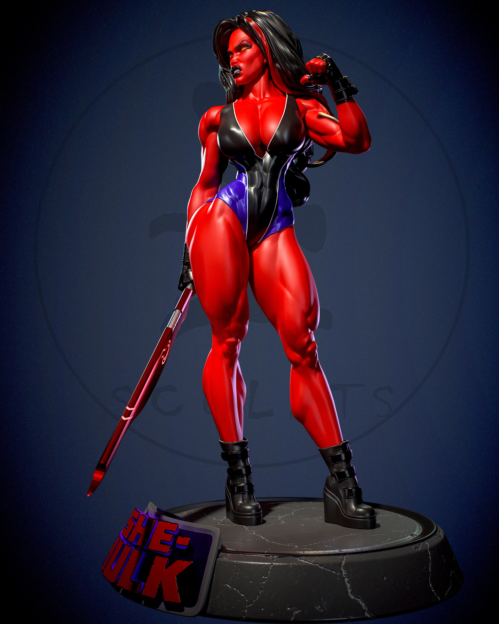 She-Hulk with NSFW 3D print model_12