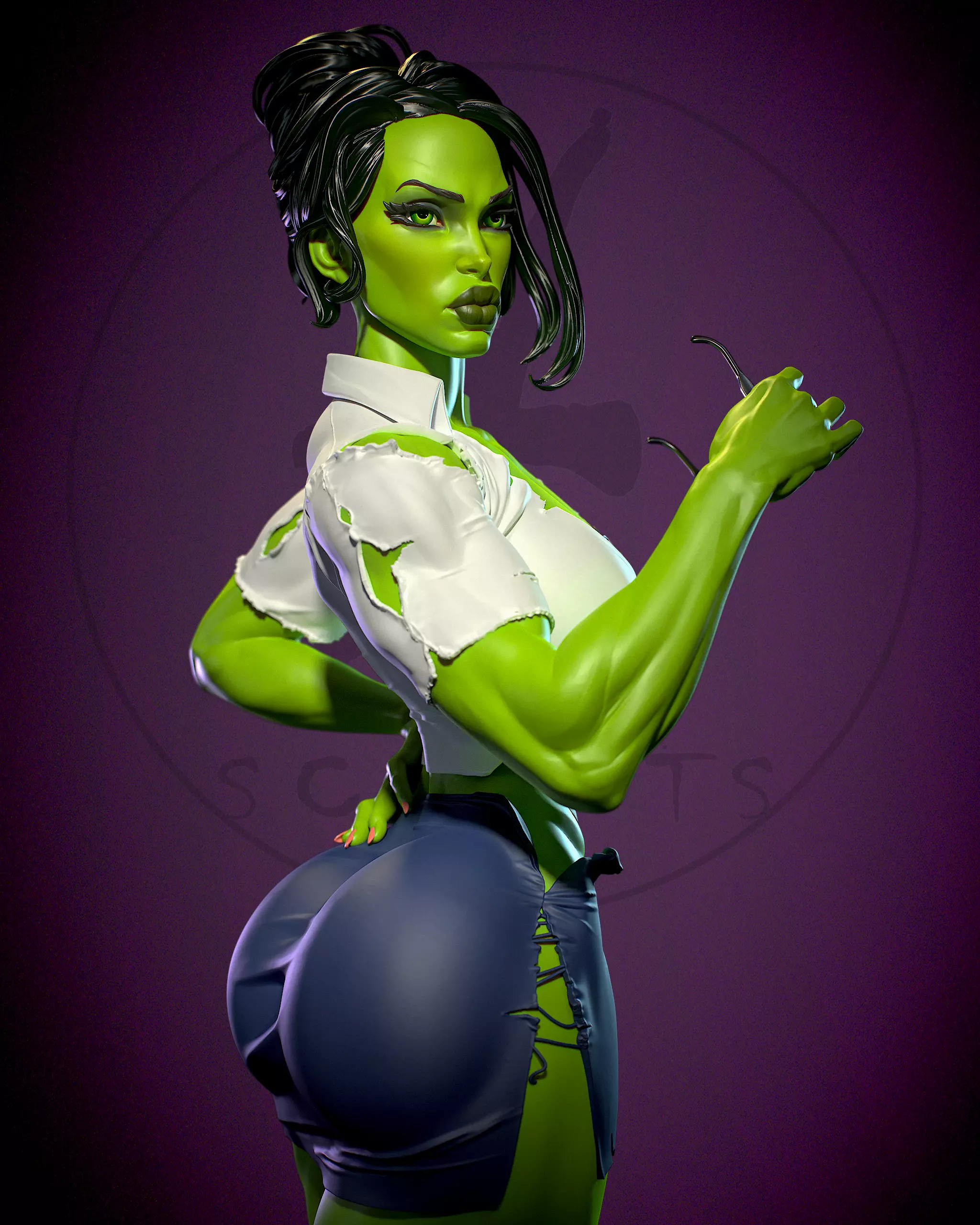 She-Hulk with NSFW 3D print model_0
