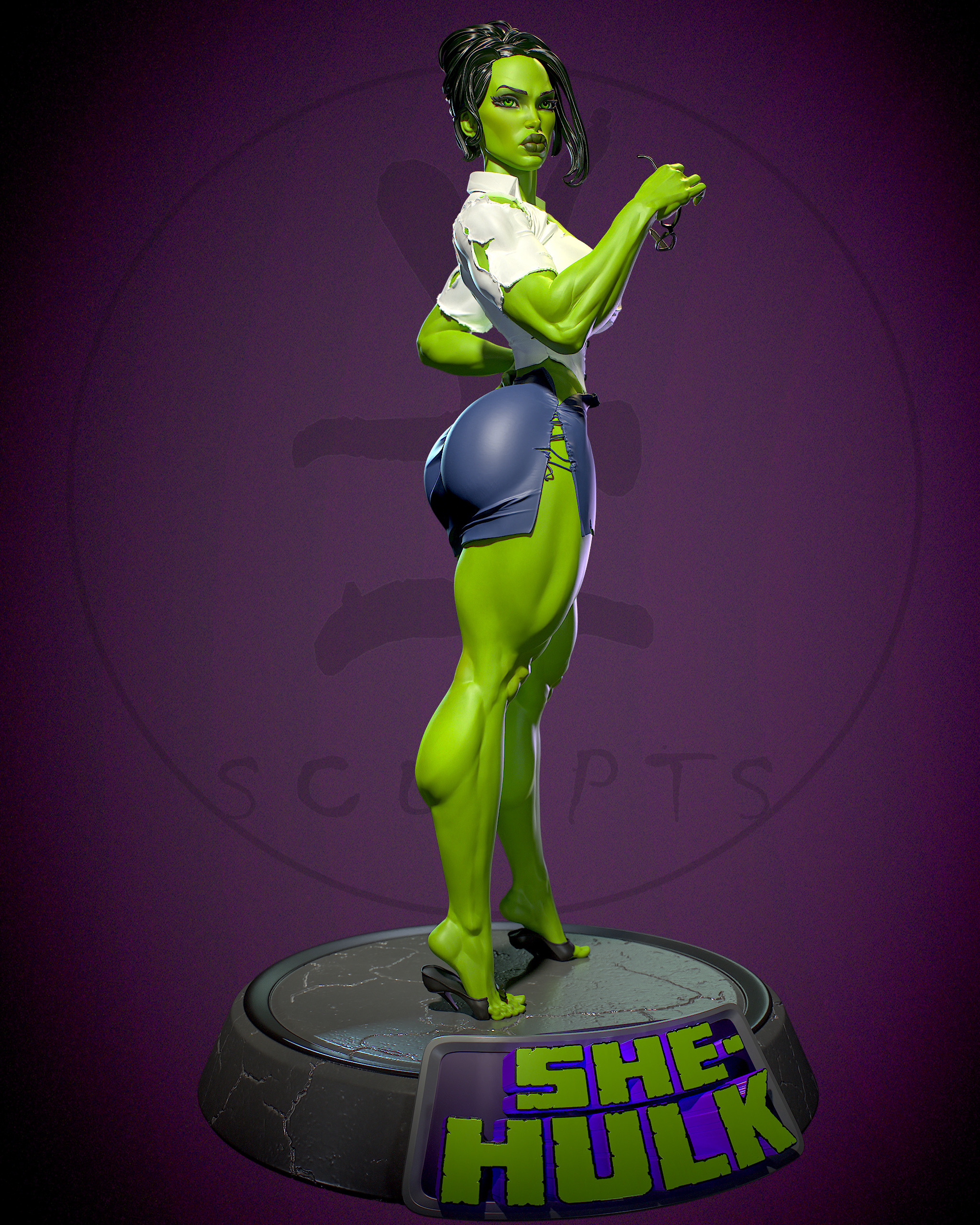 She-Hulk with NSFW 3D print model_1