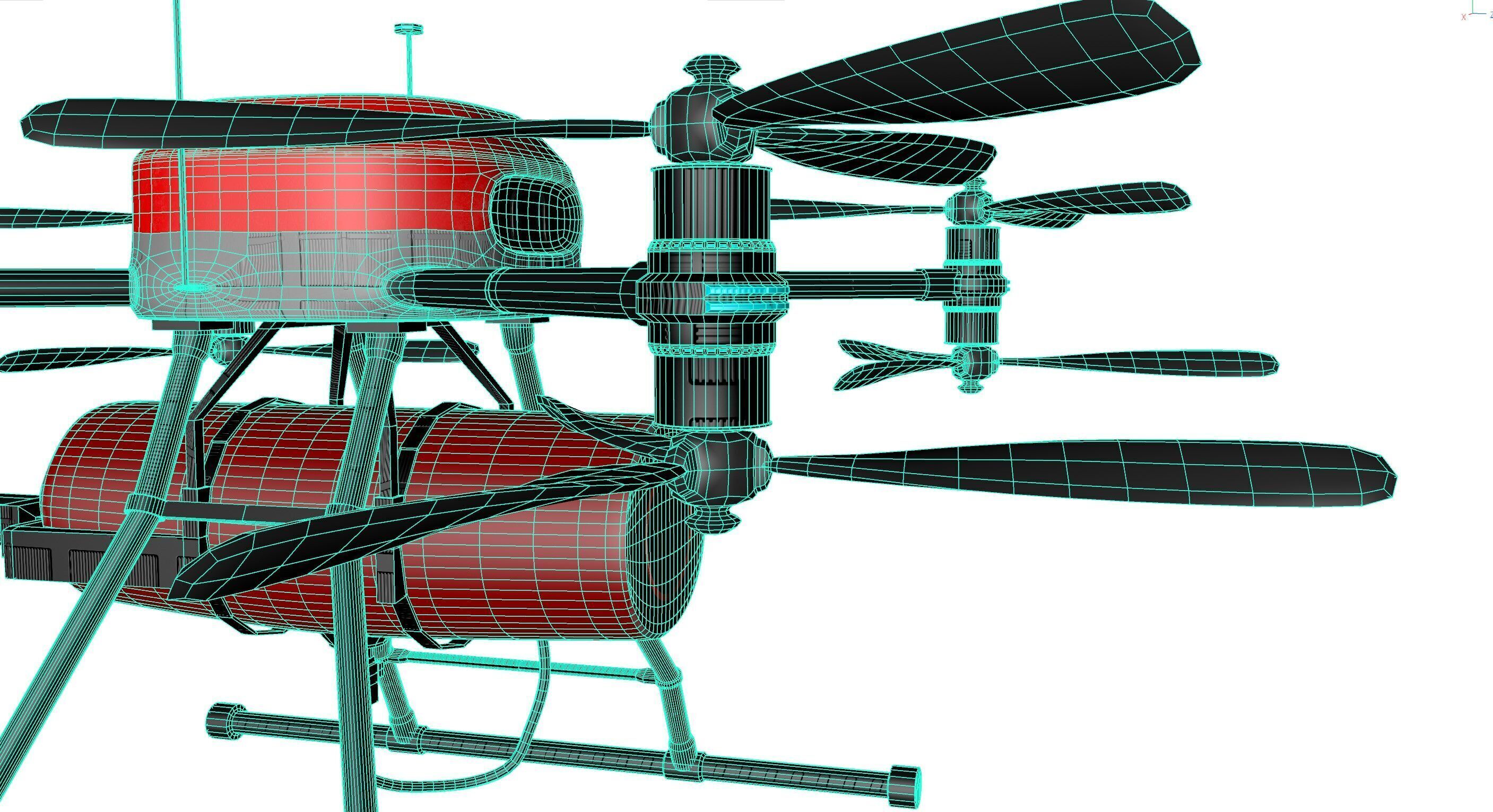 Fire Fighting Drone 3D model_6