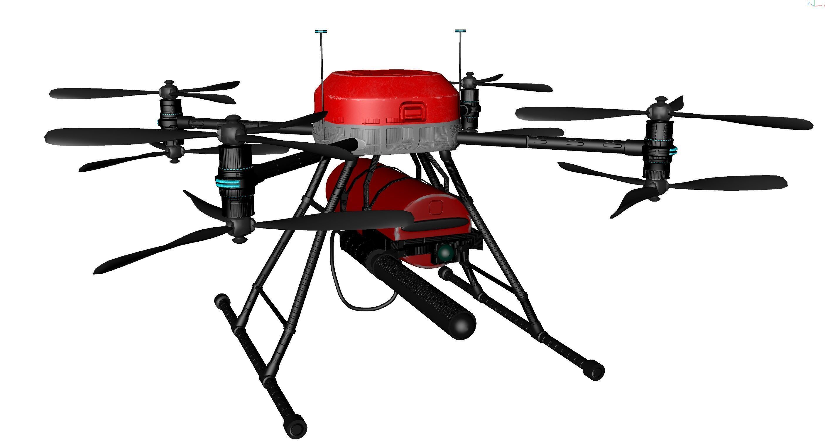 Fire Fighting Drone 3D model_7