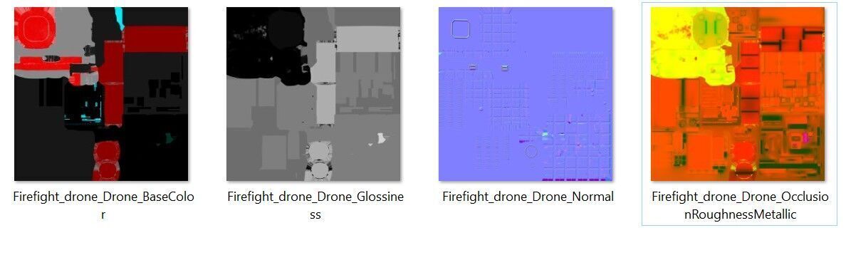 Fire Fighting Drone 3D model_12