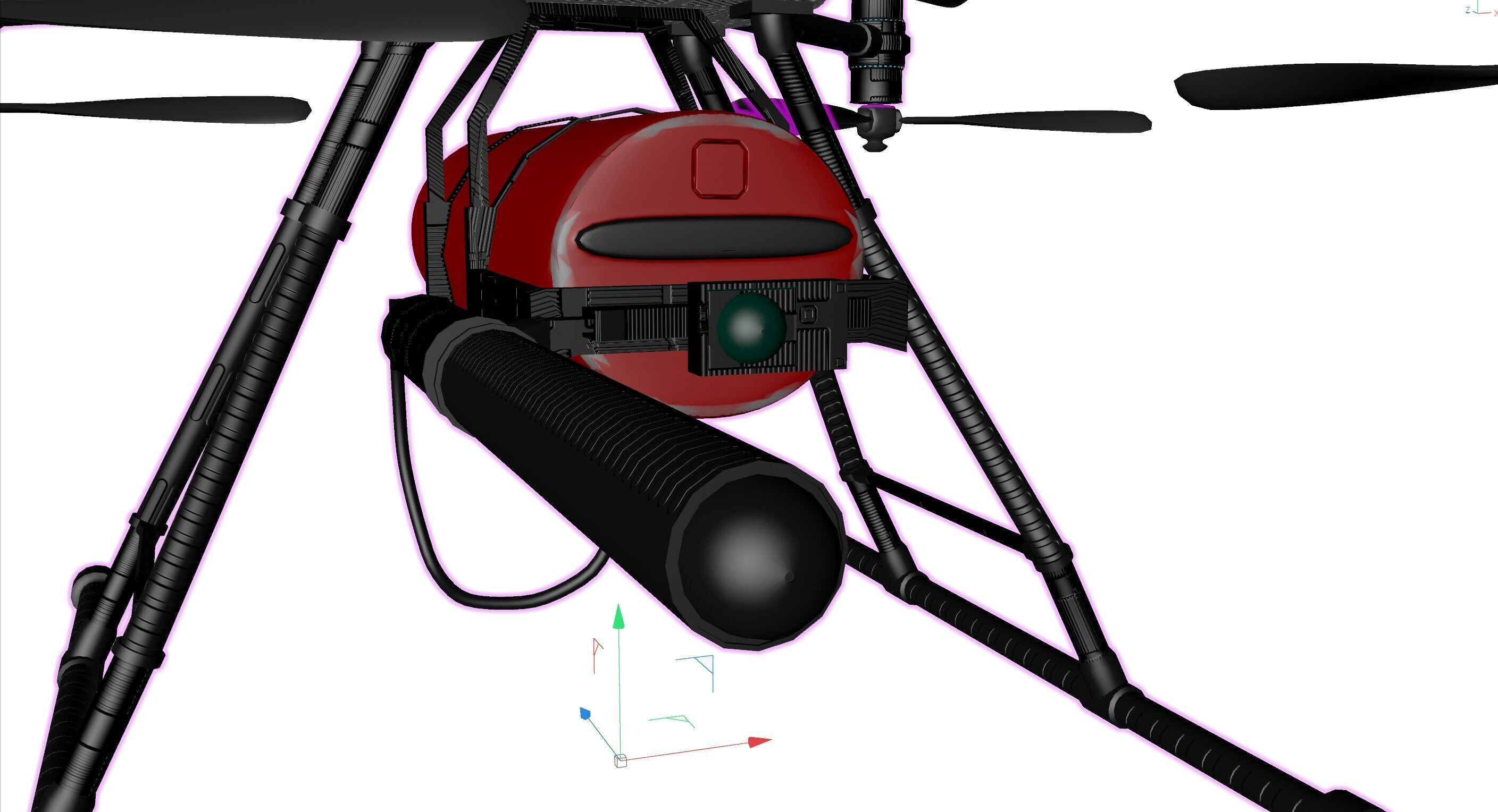 Fire Fighting Drone 3D model_9