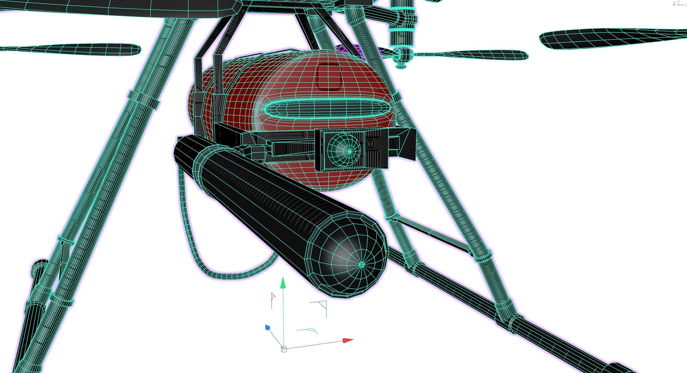 Fire Fighting Drone 3D model_10