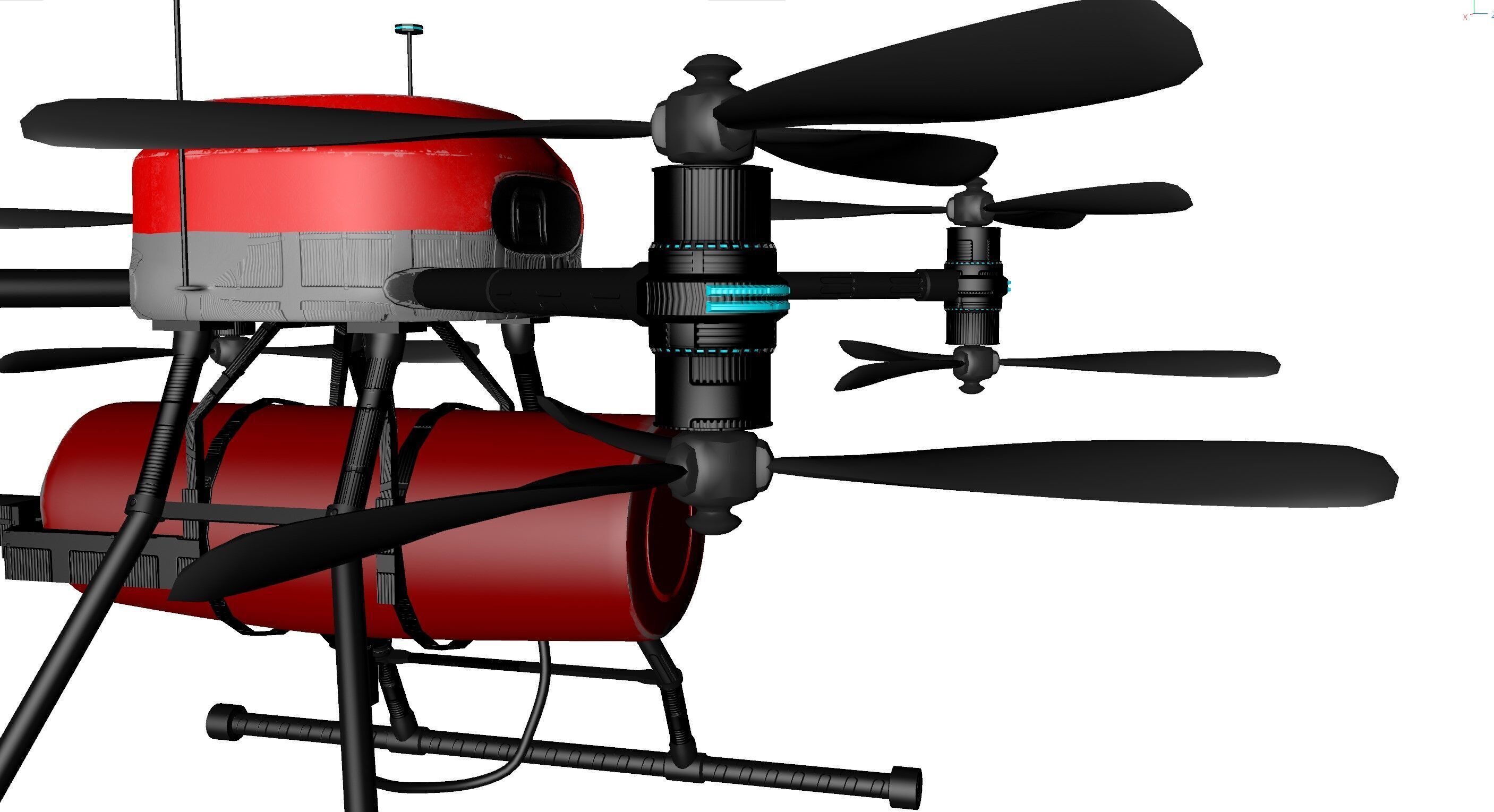 Fire Fighting Drone 3D model_5