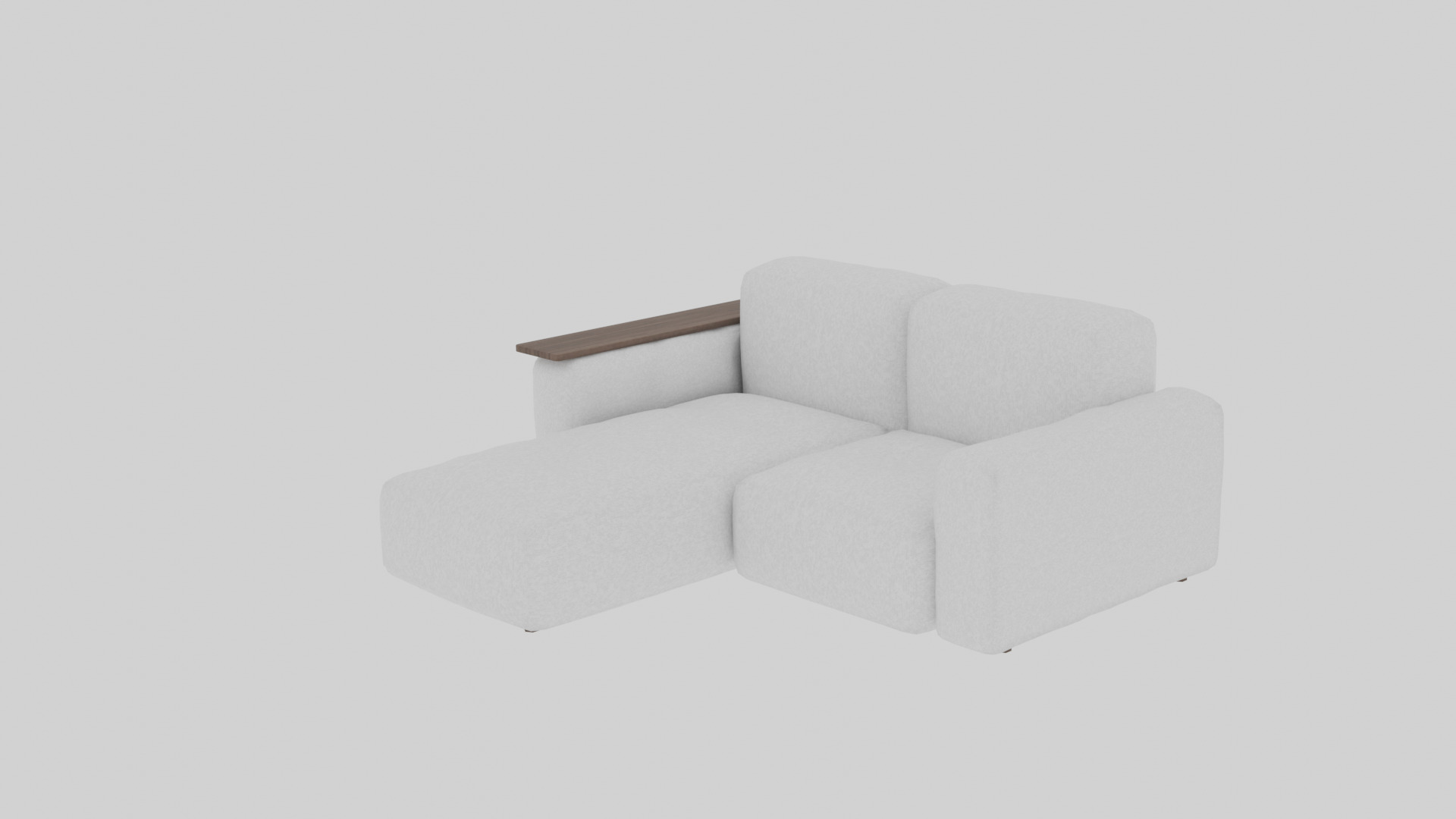 Sofa 3D Model for VRChat and Architectural Visualization Low-poly 3D model_1