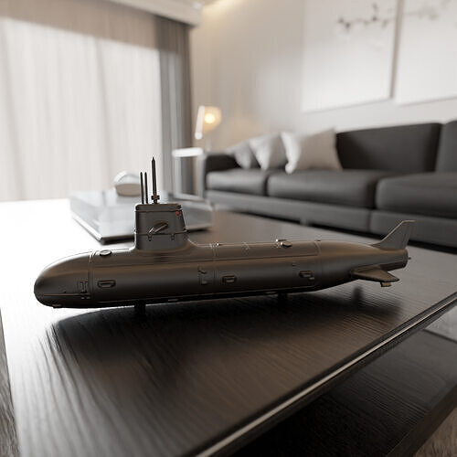 submarine 3D print model