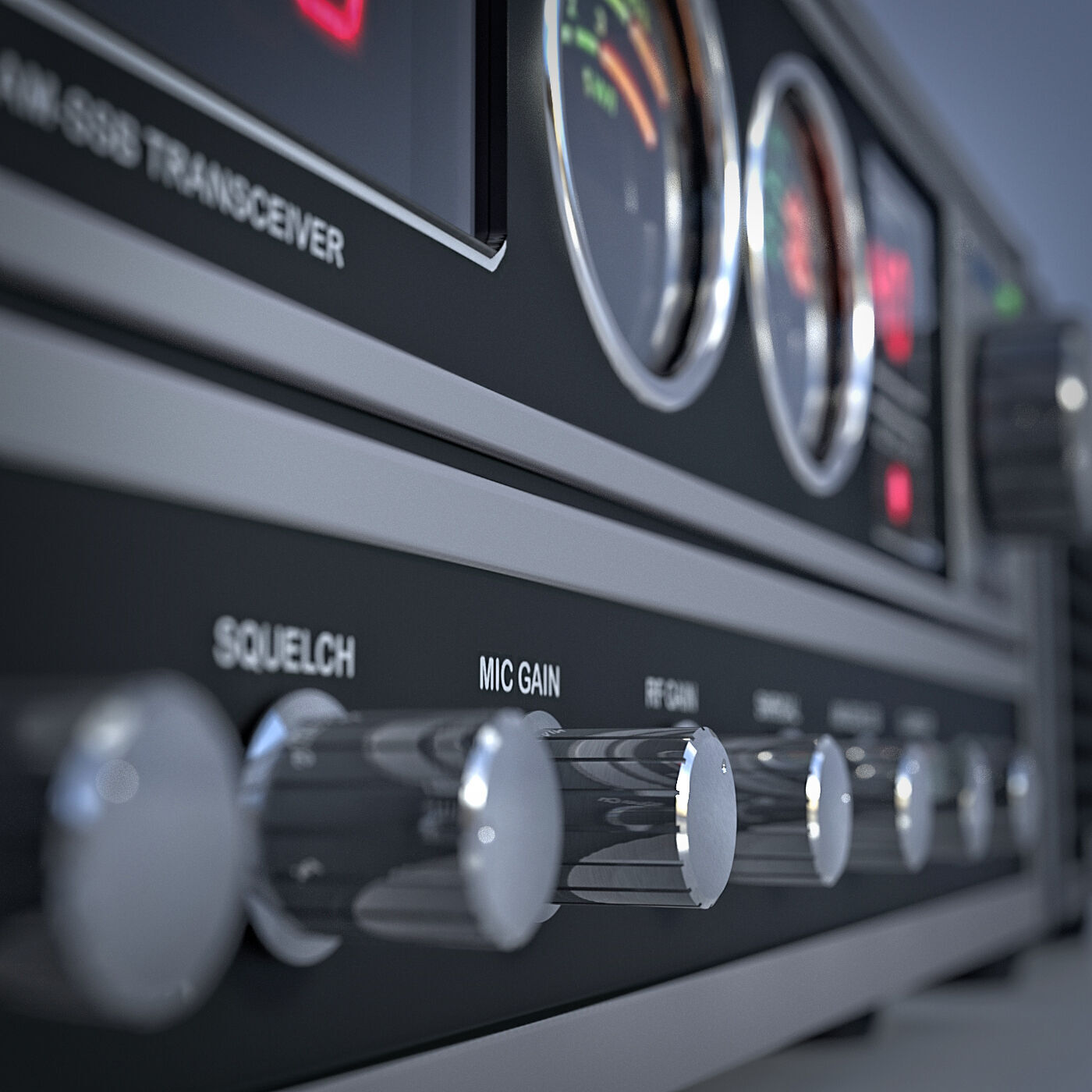 Uniden Madison CB Radio 3D model_4