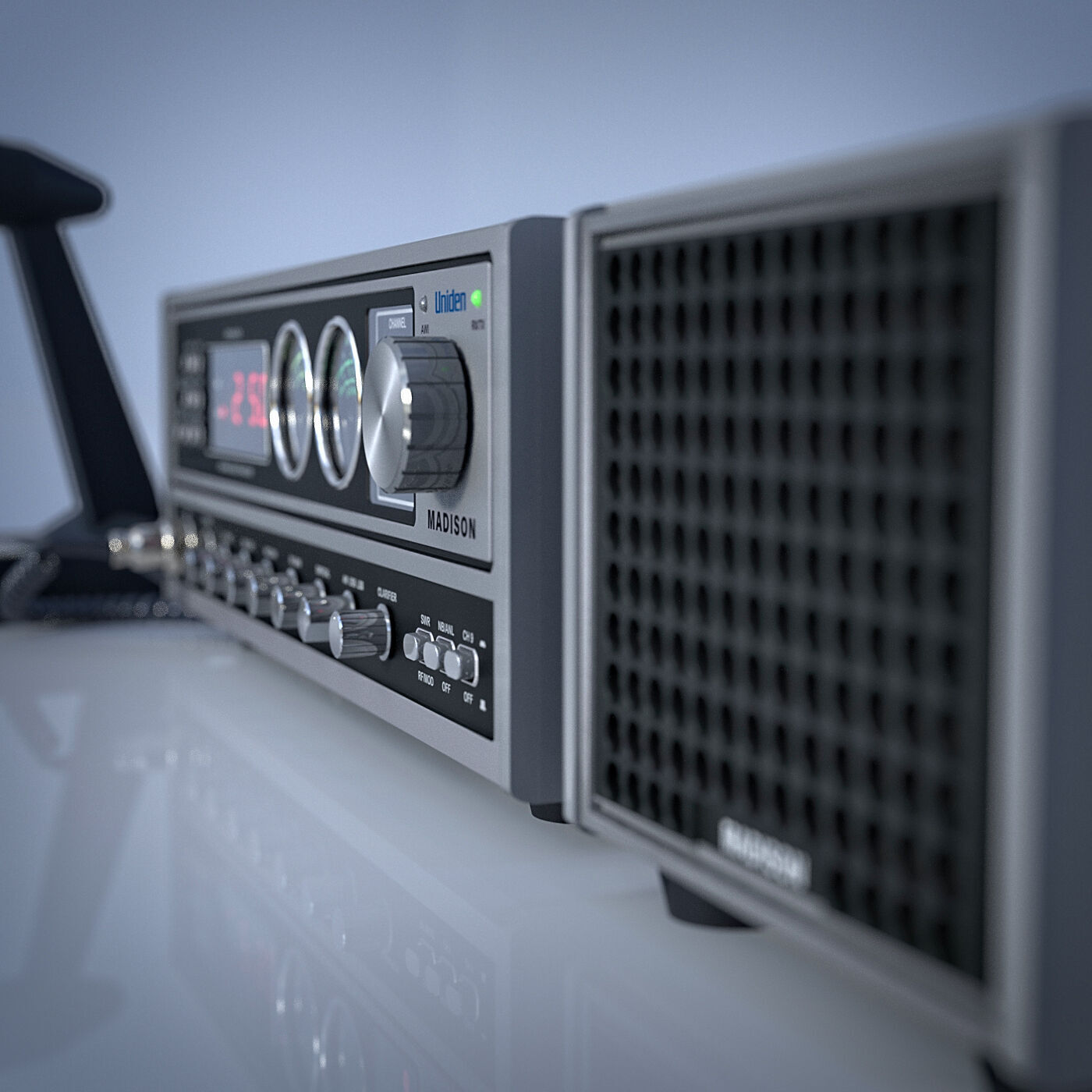 Uniden Madison CB Radio 3D model_3