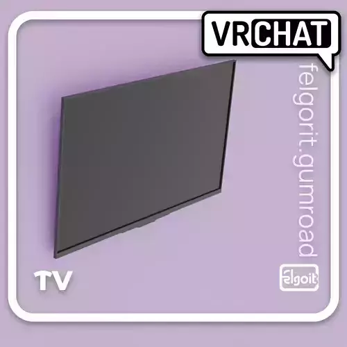 TV with Wall Bracket 3D Model