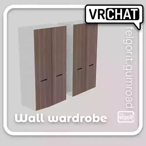 Wall Wardrobe 3D Model Low-poly 3D model