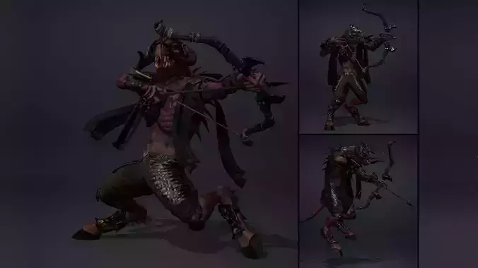 Ghost Archer Arm2 Low-poly 3D model
