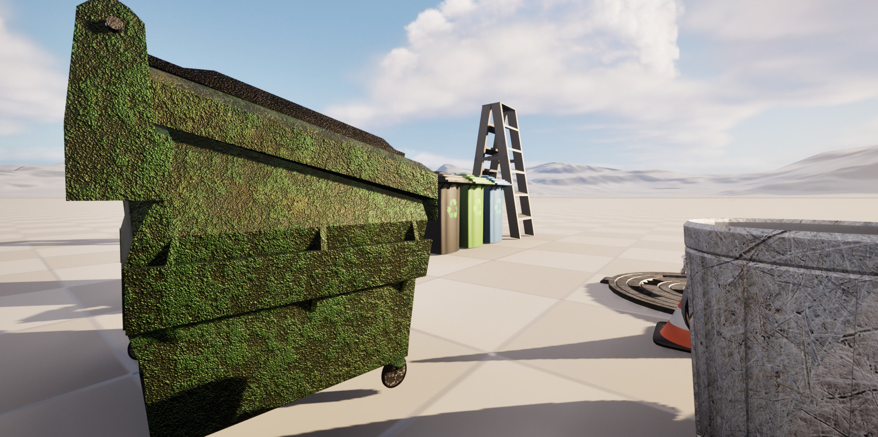 Alleyway Environment Asset Pack - Realistic Low Poly Gameready Low-poly 3D model_14