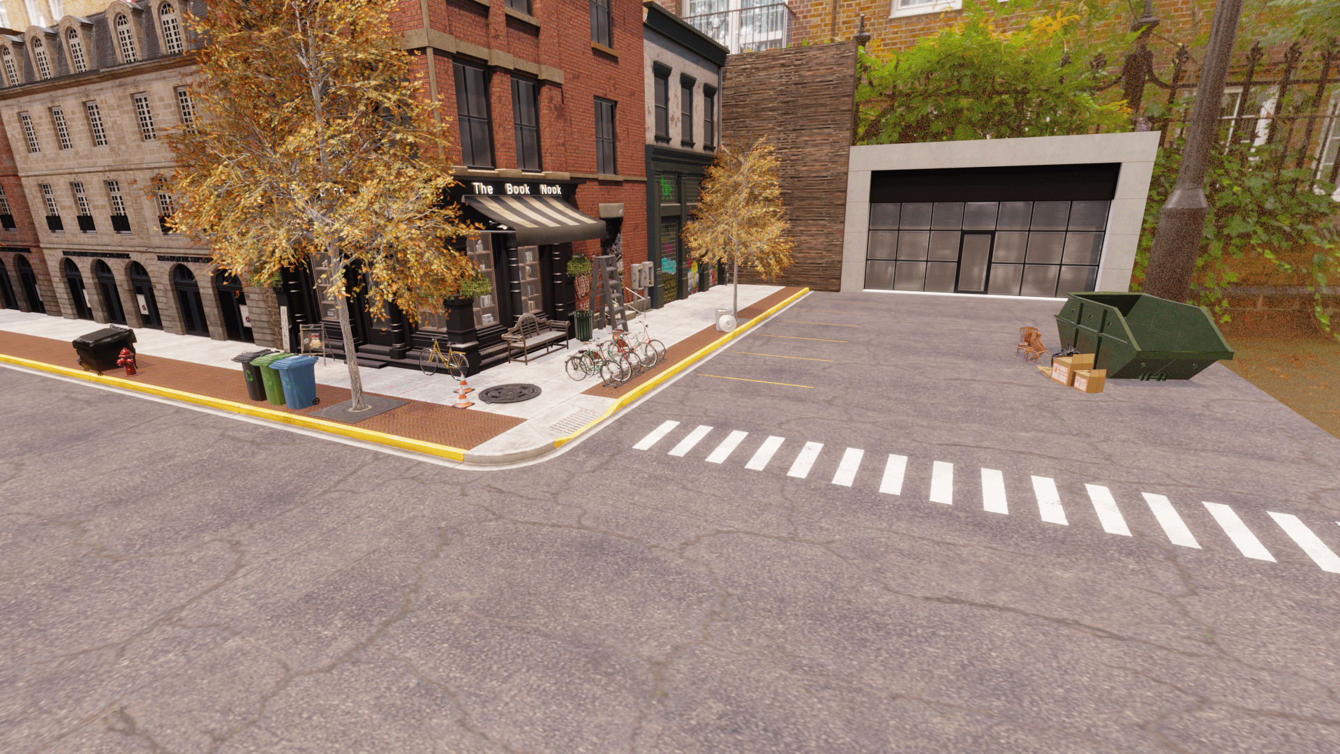 Alleyway Environment Asset Pack - Realistic Low Poly Gameready Low-poly 3D model_3