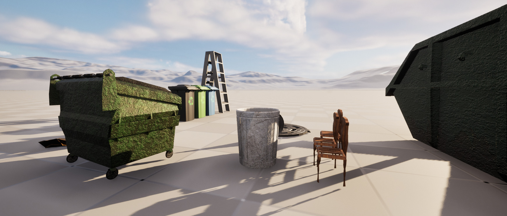 Alleyway Environment Asset Pack - Realistic Low Poly Gameready Low-poly 3D model_12