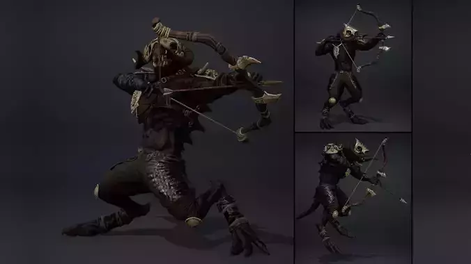 Archer Archer Arm1 Brutal Low-poly 3D model