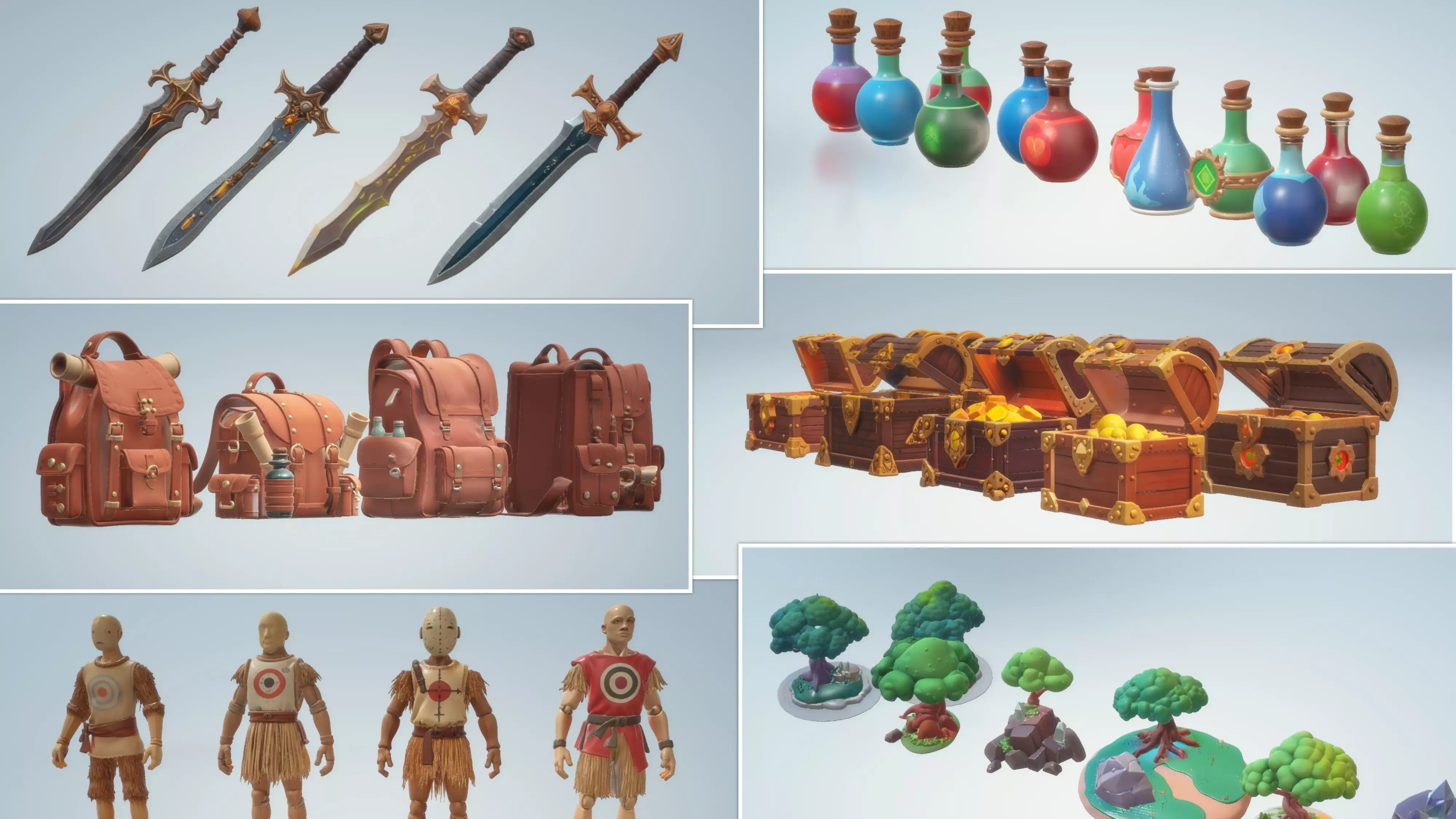 Stylized Fantasy Asset Pack 3D print model_0