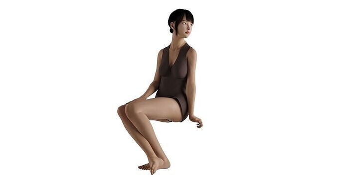 Asian Woman 005 3D model
