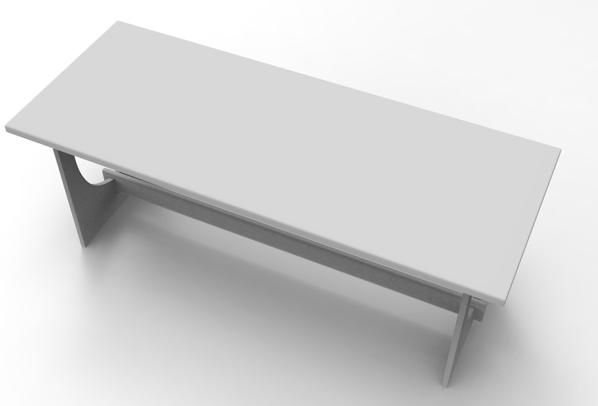 Ract Table Low-poly 3D model_8