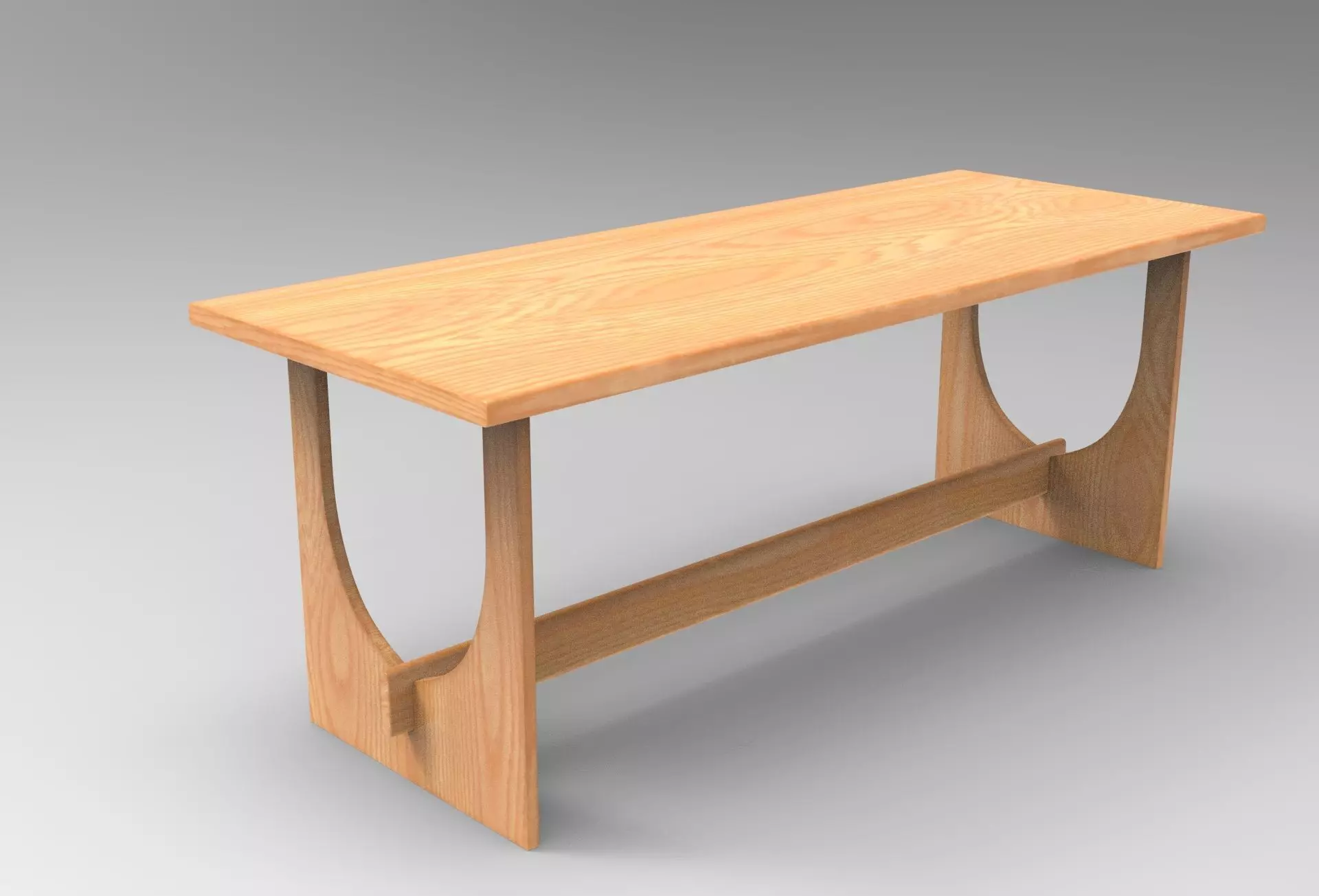 Ract Table Low-poly 3D model_0