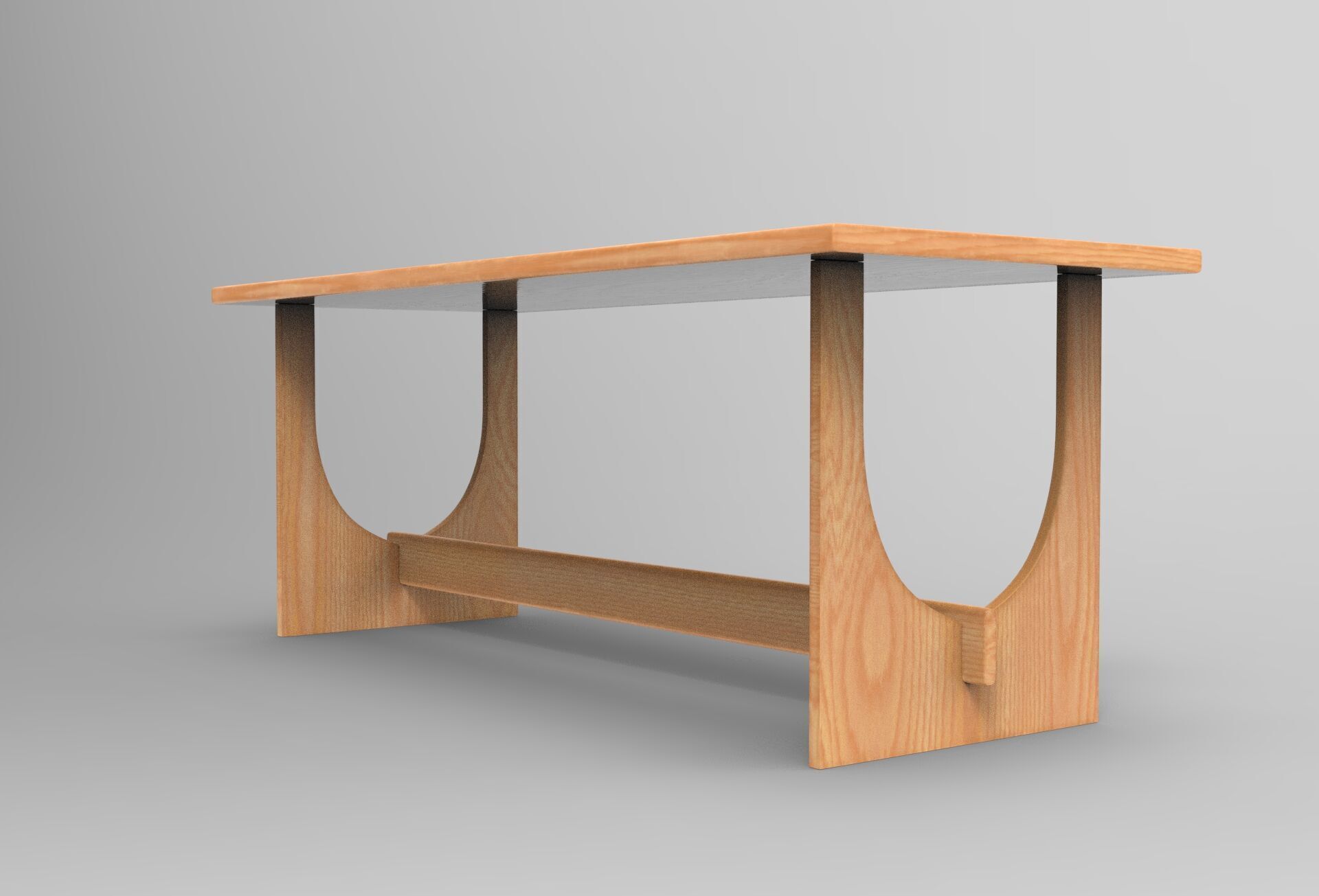 Ract Table Low-poly 3D model_1