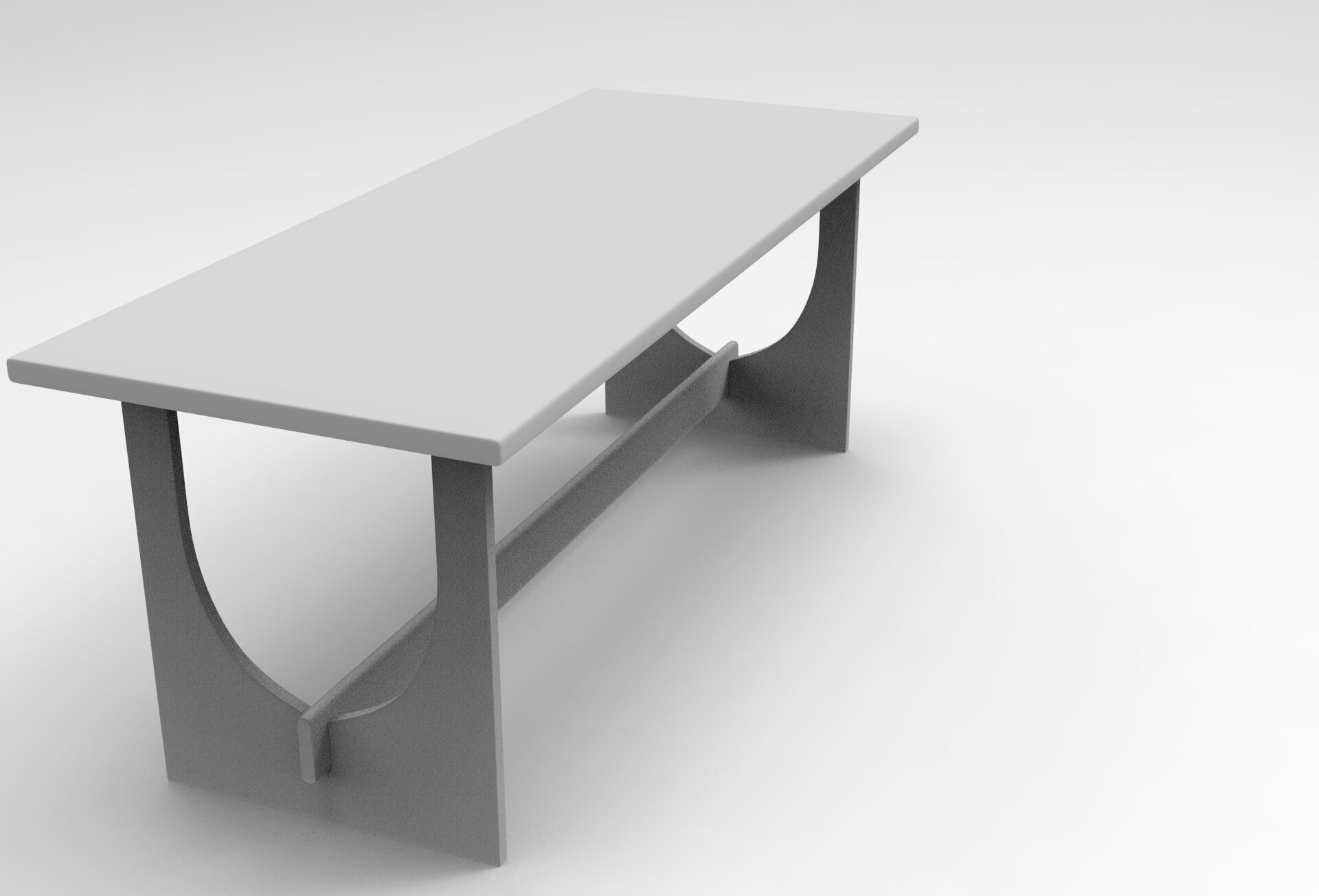 Ract Table Low-poly 3D model_7