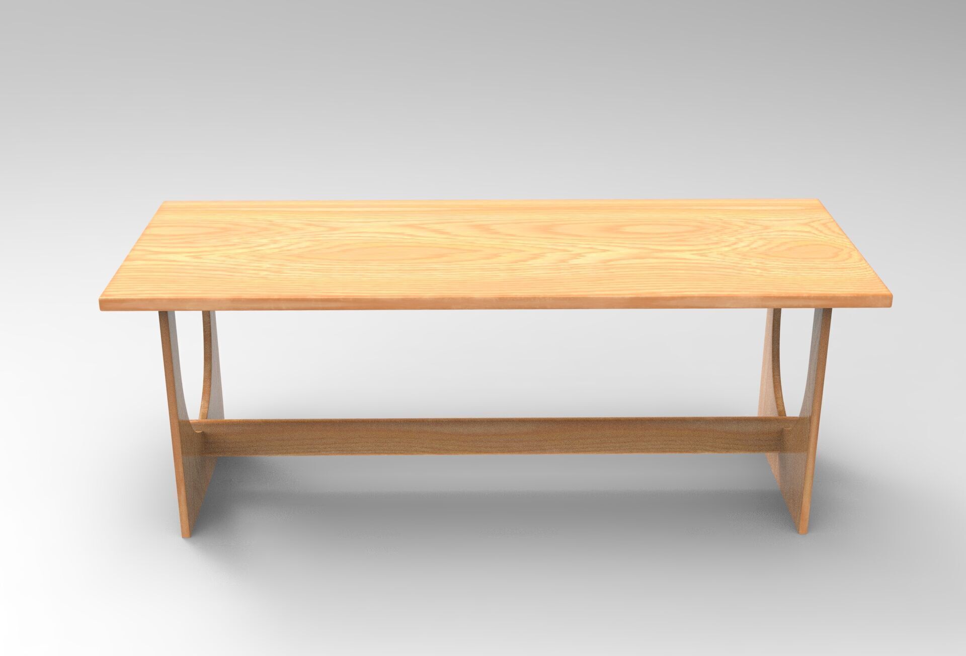 Ract Table Low-poly 3D model_3