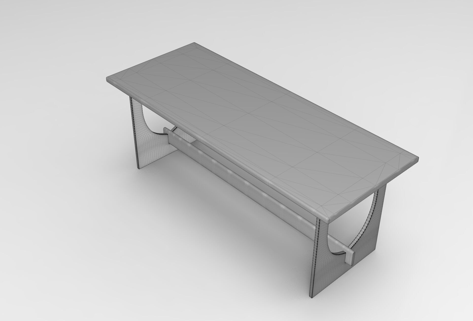 Ract Table Low-poly 3D model_6