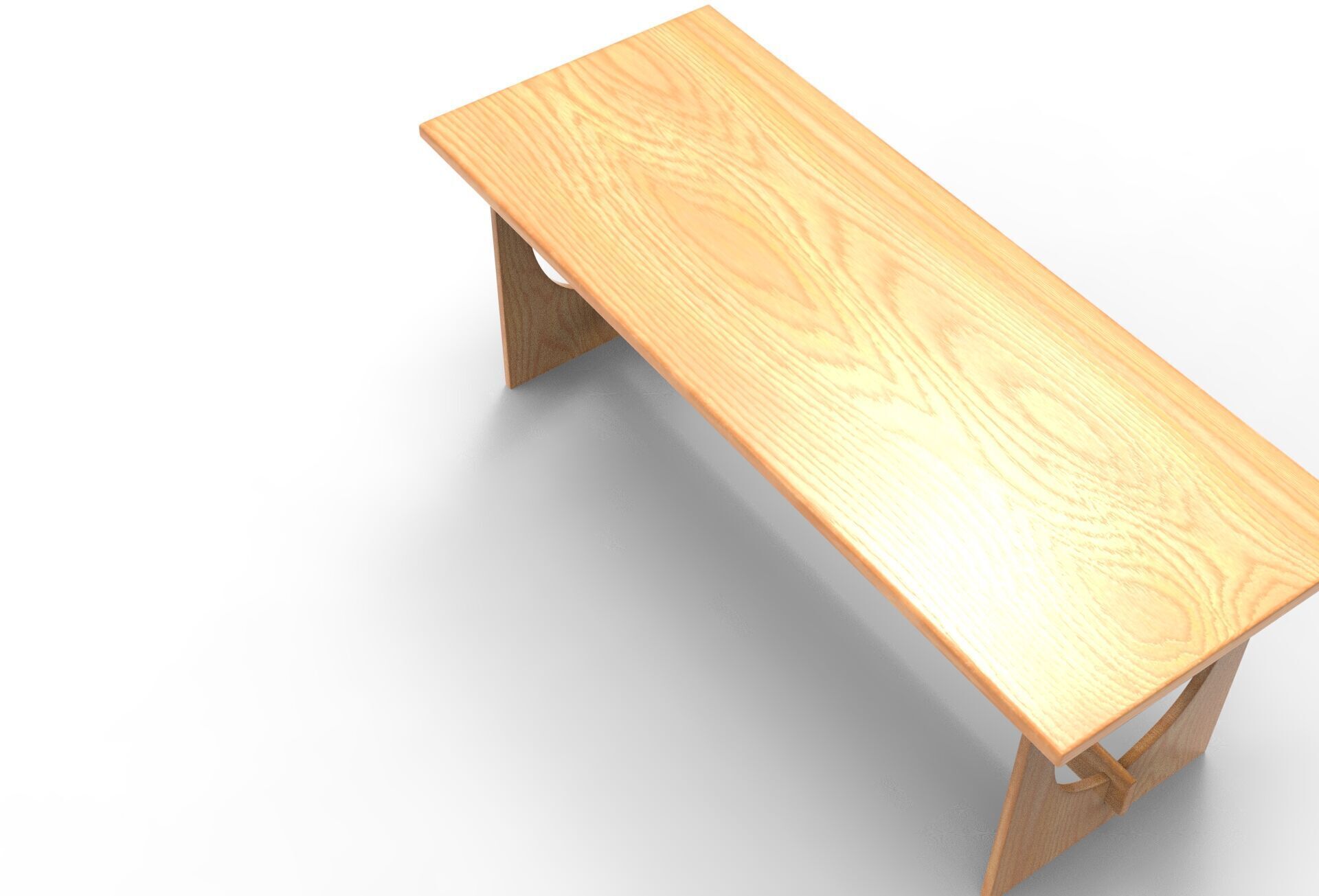 Ract Table Low-poly 3D model_2