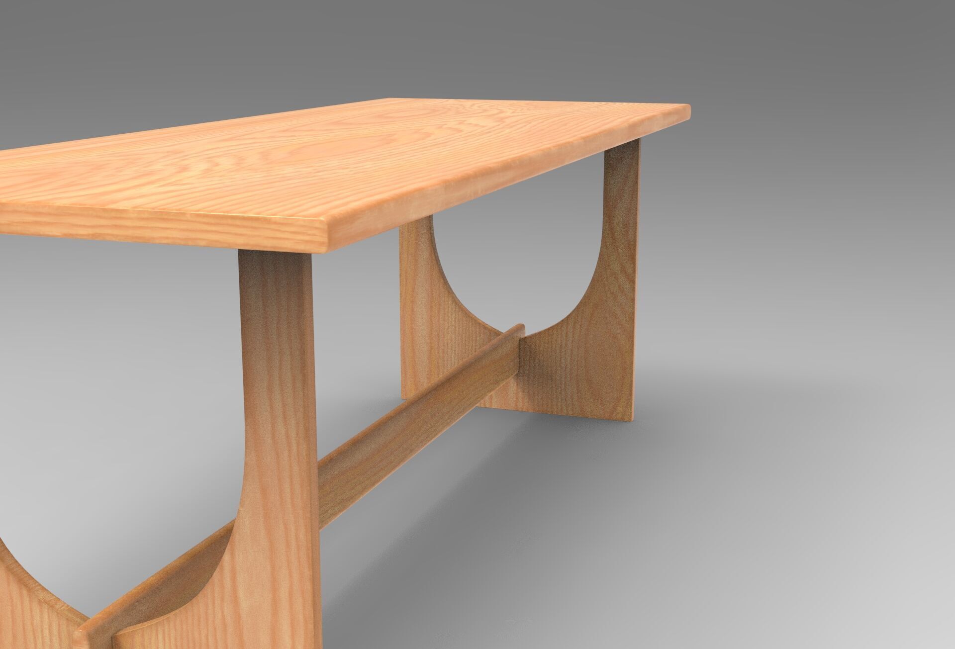 Ract Table Low-poly 3D model_4