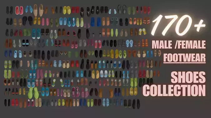 170 Plus Stylized Male Female Shoes Mega Collection