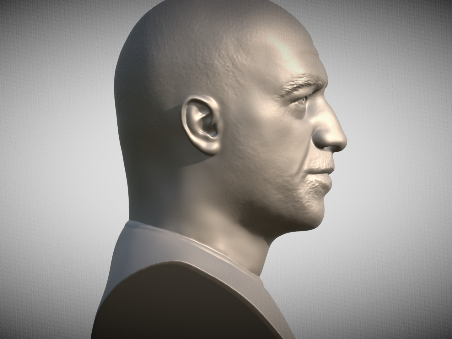Joe Rogan bust 3D print model_6