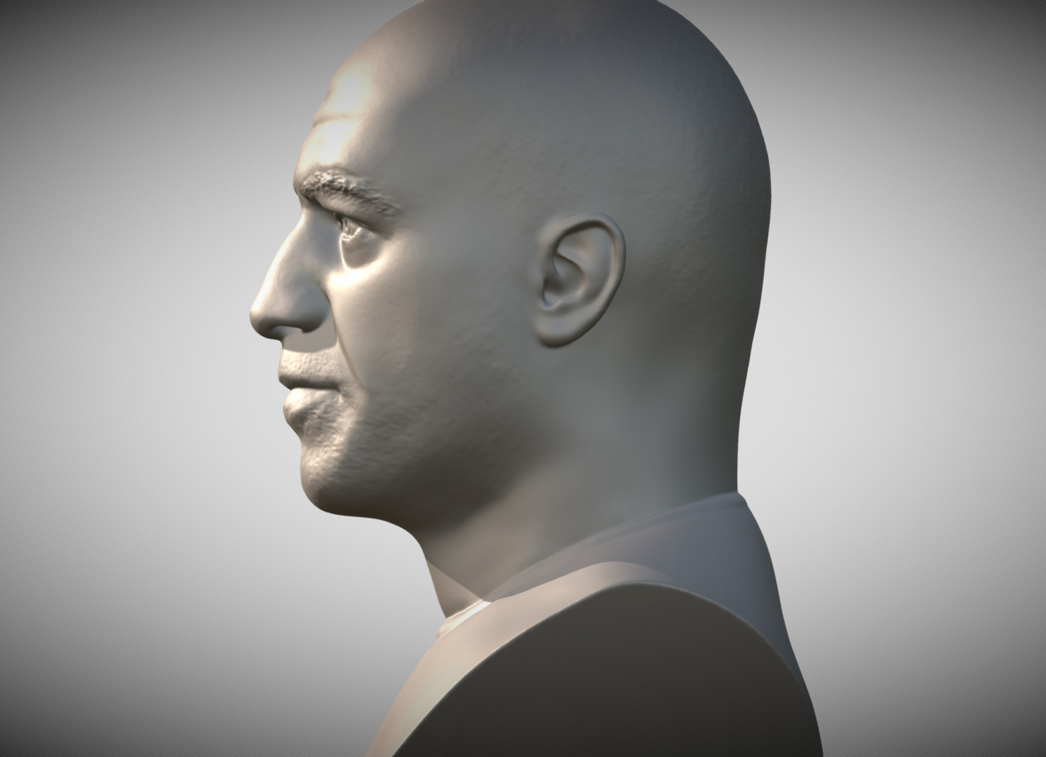 Joe Rogan bust 3D print model_3