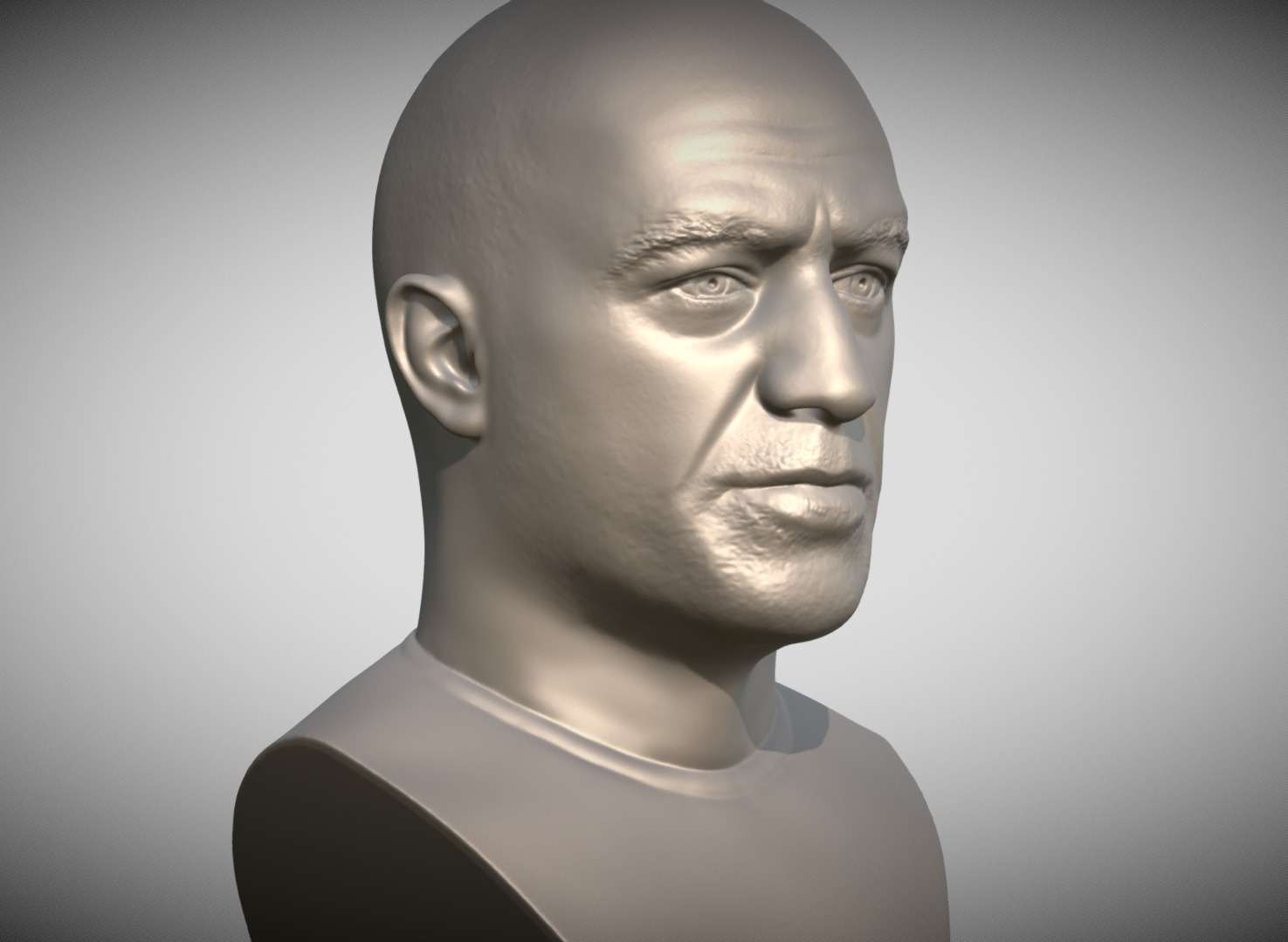 Joe Rogan bust 3D print model_7