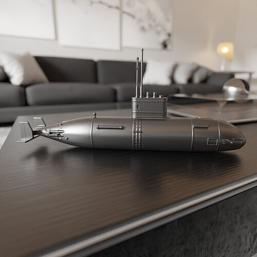 submarine 3D print model