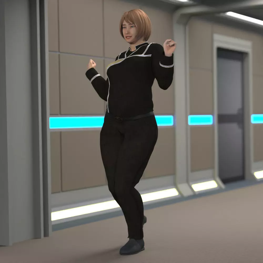 Army Of Light Uniform for La Femme 2 for Poser 3D model_0