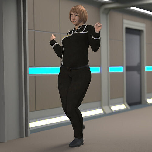 Army Of Light Uniform for La Femme 2 for Poser 3D model