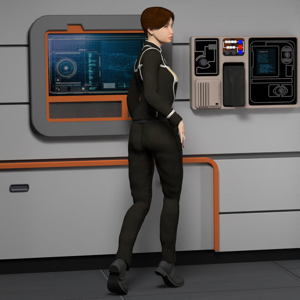 Army Of Light Uniform for La Femme 2 for Poser 3D model_1