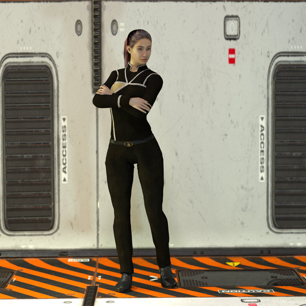 Army Of Light Uniform for La Femme 2 for Poser 3D model_4