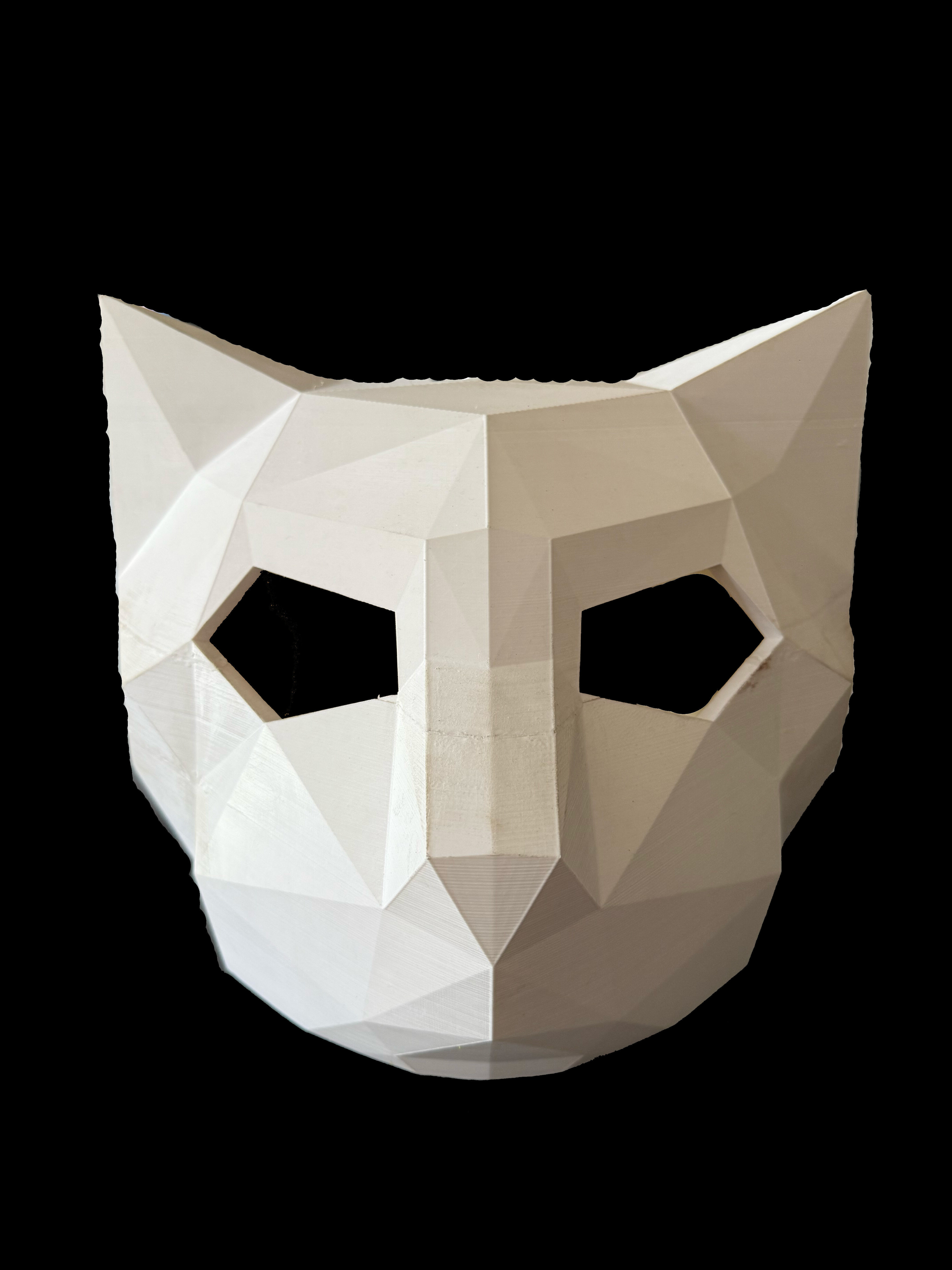 Cat Helmet Lowpoly 3D print model_2