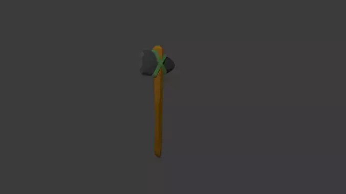 Low Poly Stone Age Axe